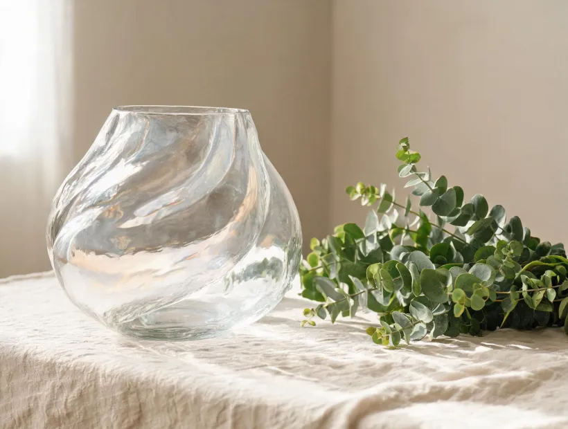 Simon Pearce glass vase